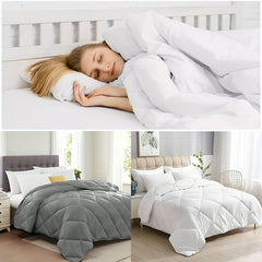 TOG 4.5 | 10.5 | 15 - Ultra Soft Diamond Grid Quilted Comforter - Breathable, Warm for All Seasons | Hotel-Style Design | Multiple Sizes Available (Single, Double, King, Super King) Vacuum Packaging