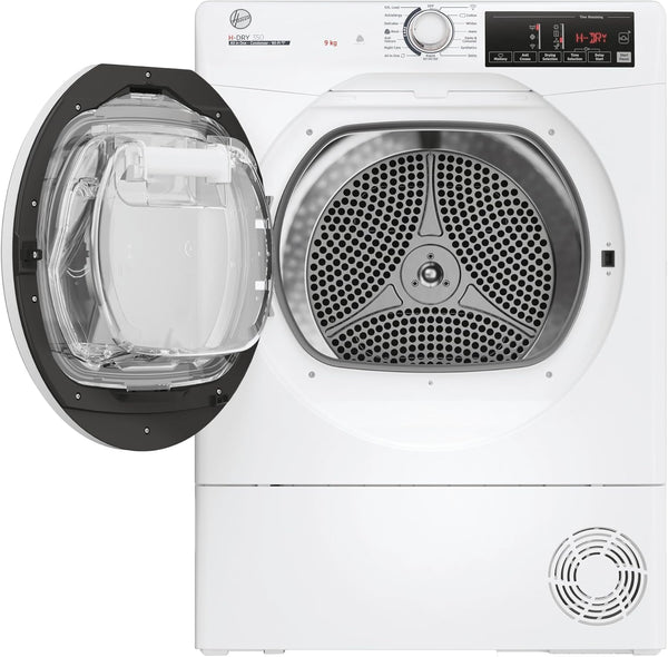 Hoover H-DRY 350 HREC9TE 9KG Condenser Freestanding Aquavision Tumble Dryer with inside Water Container - B Energy Rating - Digital Display - Start Delay - 14 Programmes - H 850 X W 600 X D 595 (MM)
