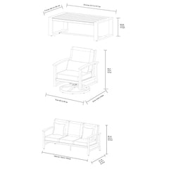 Sunvilla Wills 4 Piece Deep Seating Set + Cover