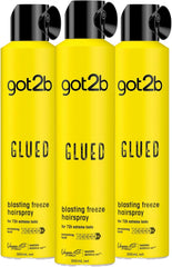 Got2B Glued Blasting Freeze Hairspray 300 Ml, Glued Hairspray for up to 72H Ultra Strong Hold, Hairspray Got2B, for Extreme Hairstyles, Vegan Formula