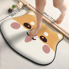Cartoon Animal Flannel Bath Mat