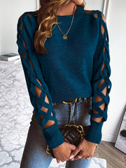 Directional Spring Summer 2026 New Style Solid Color Hollow Out Pullover Sweater