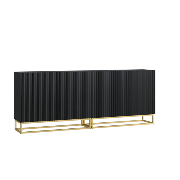 Ripple Duo 200cm Modern Sideboard with Fluted Doors and Storage
