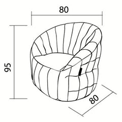 Ambient Lounge Butterfly Lounger Chair Outdoor Bean Bag in Dark Grey