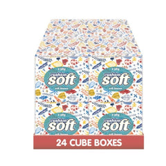 Cushion Soft 2-Ply Facial Tissues 24 Pack 100 Sheets per Box Regular Cube