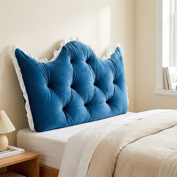 Large Ultra-Soft Comfortable Plush Backrest Pillow, Princess Style Reading Cushion, Neck and Back Support, Luxurious Fashionable Home Style Multifunctional Lace Ruffled Headboard Cushions, Suitable for Bedroom, Living Room, Dorm, Sofa Home Decor, Machine