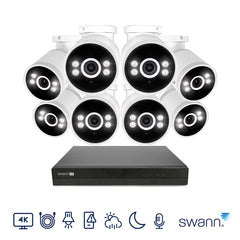 Swann 4K NVR 16 X Channel / 8 X NHD-ADVANXB Bullet Cameras with 2TB HDD SWNVK-16ADVANX8B-EU