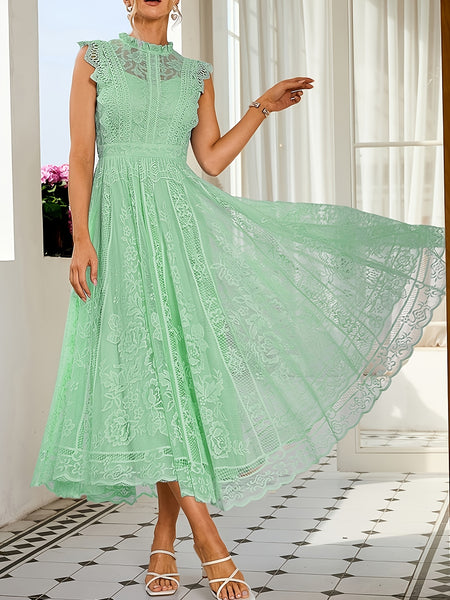 New Elegant Lace Flared Dress for Women