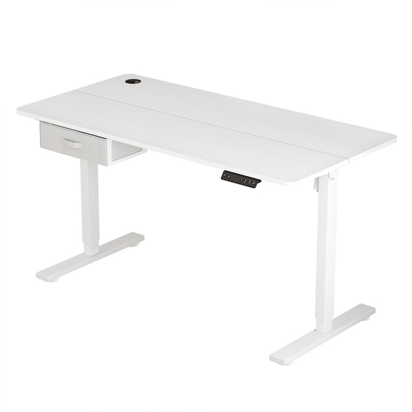 Electric Standing Desk, Sit Stand Table, Height Adjustable Electric Standing Computer Desk with USB Charging Port and Desk Drawer for Home Office