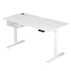 Electric Standing Desk, Sit Stand Table, Height Adjustable Electric Standing Computer Desk with USB Charging Port and Desk Drawer for Home Office