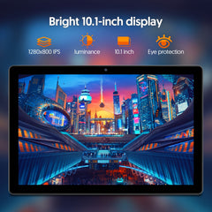 New 10.1-inch Android 15 Tablet With Multiple Options (tablet With Leather Case/tablet With Keyboard Set) 12 (3+9) GB RAM, 64GB ROM, Quad Core Processor, 2.0MP+8.0MP Camera, 6000mAh Battery, Suitable For Daily Use, Study And Office, Pad