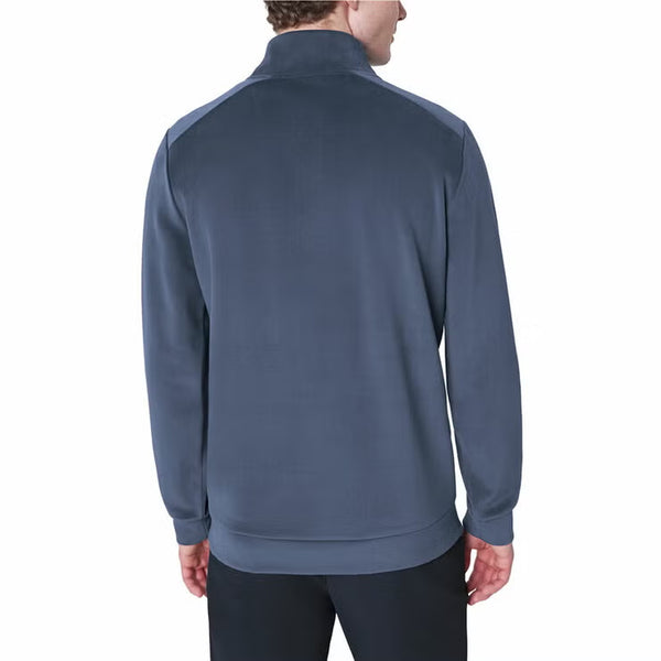 Mondetta Men'S 1/4 Zip Twill Fleece in Blue