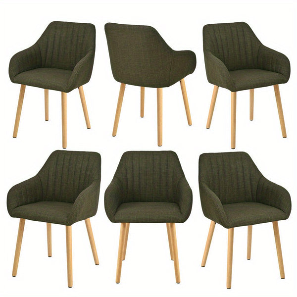 Modern Scandinavian Dining Chairs Suitable for - Ergonomic Armrests & Padded Seats with Cushioned Backrest, Soft /Upholstery & Sturdy Legs - - Modern Chairs, for, or for Company Events (Assembly Required)