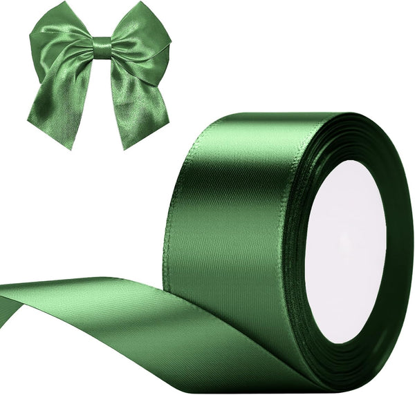 G2PLUS White Stain Ribbons - 22M Thick Fabric Gift Wrap Ribbons for Crafting, Wedding & Valentine'S Day Decoration