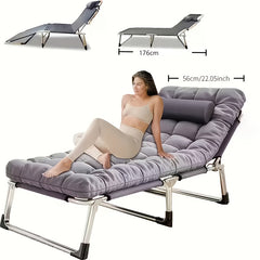 Folding Bed Portable Folding Camping Bed For Adults, Weight Capacity 199.58kg, With Mattress And Side Pocket - Lightweight And Sturdy Frame, Fishing Bed, Suitable For Camping, Home, Office, Travel, Picnic, Family Bed, Compact Design, Large Capacity