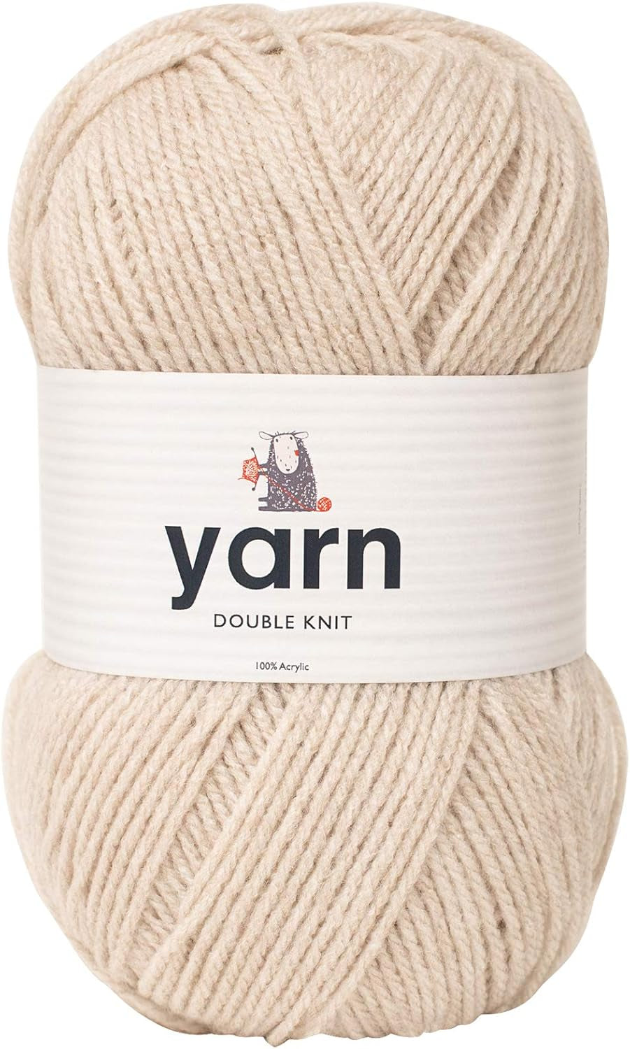 Korbond DK Beige Yarn - 100G Acrylic Wool - Lightweight, Hypoallergenic & Durable Double Knit Crochet Yarn Knitting Wool (290M Total)