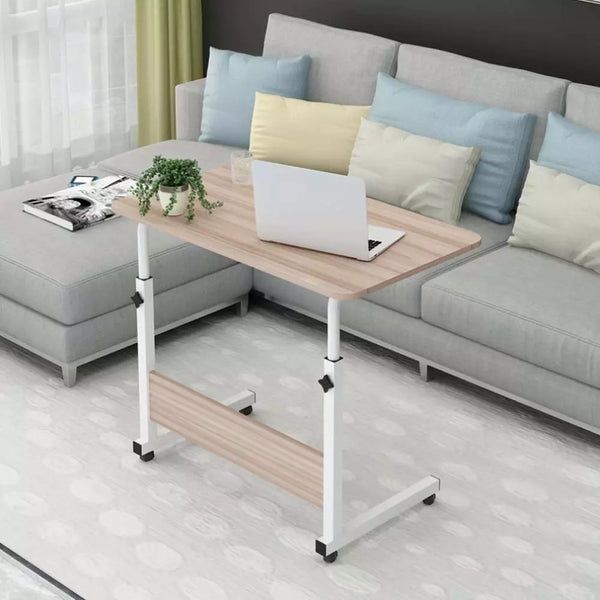 [Versatile Comfort] Adjustable Height Rolling Folding Desk Laptop Desk Folding Laptop Desk Wheels for Easy Mobility, Perfect for Bedroom, Living Room, Outdoor Office & Study Use, Bedroom Desk | Modern Aesthetic | Wood Fiberboard Desk