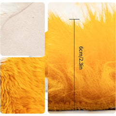 Fluffy Faux Sheepskin Rug 60 x 180 cm, Soft Shaggy Runner Rug for Bedroom and Living Room, Washable Non Slip Faux Fur Carpet