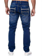 Men's Thick-thread Washed Denim Jeans