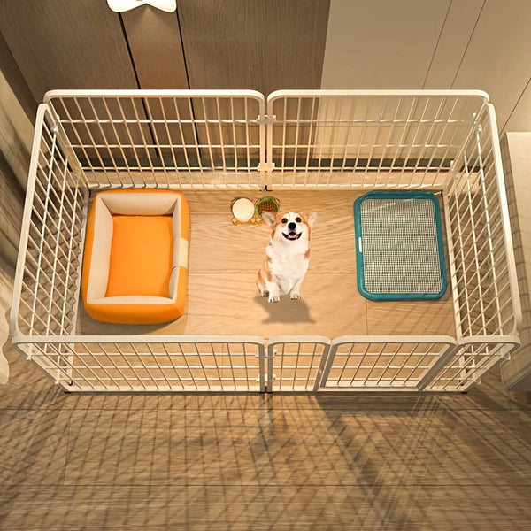 6 Panels Dog Pen | Pet Puppy Playpen Metal Exercise Play Fence for Indoor and Outdoor Use