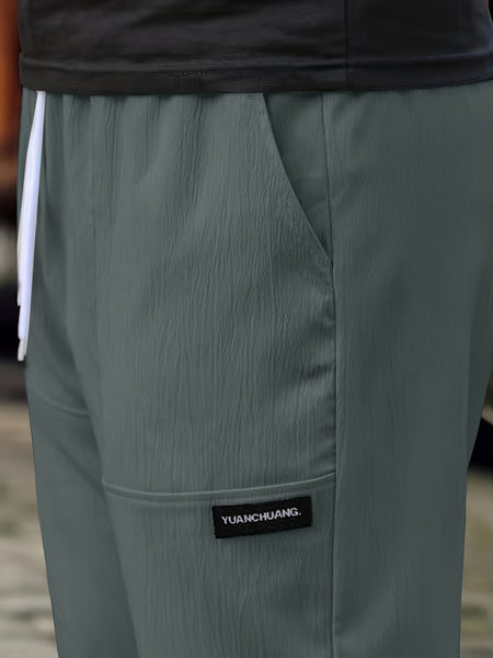 Two-Pc Men'S Casual Pants Men'S Straight-Leg Casual Work Pants Spring And Summer Thin Style