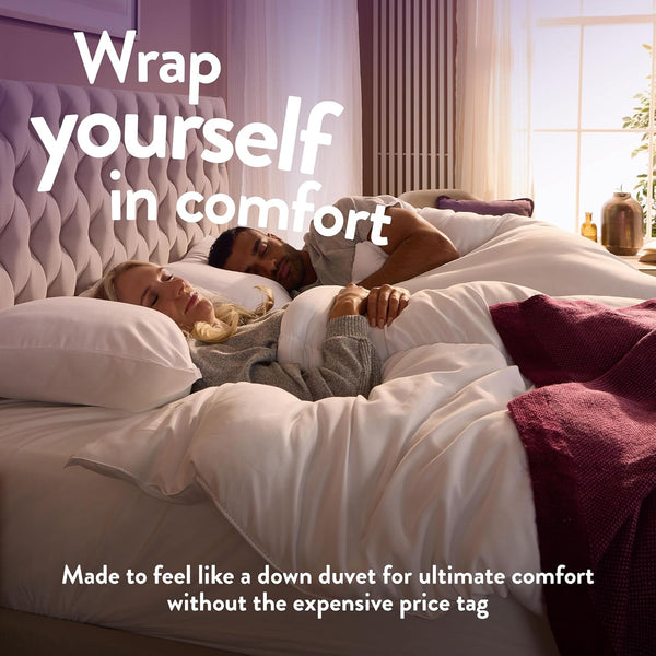 Slumberdown Feels like down King Size Duvet 13.5 Tog - Ultra Soft Extra Warm & Snuggly King Quilt for Cold Winter Nights | UK Made, Non-Allergenic & Washable (225 X 220Cm)