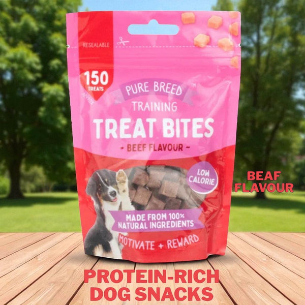 Pet Dog Training Treats 100g Dry Meat Cubes | Healthy Protein-Rich Puppy Rewards | Natural Chewy Dog Snacks for Training & Obedience