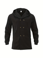 2024 Foreign Trade New Product Men'S Mid-Length Slim Fit Windbreaker Hooded Casual Pure Coat Performance Clothing