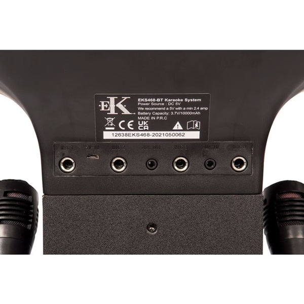 Easy Karaoke Bluetooth Pedestal Karaoke System with Light Effects, EKS468BT