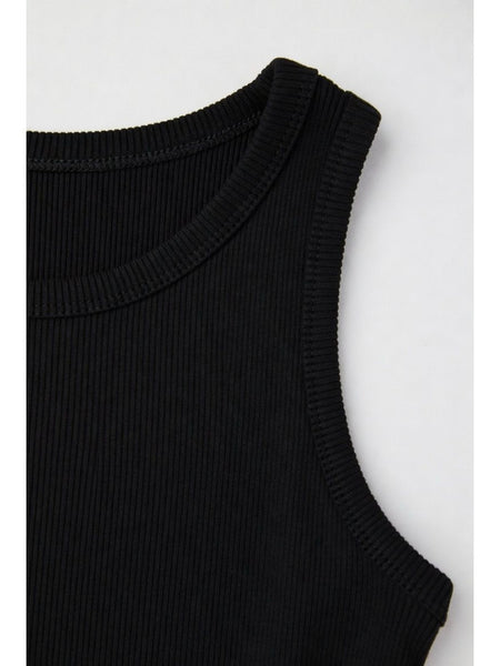 Women'S Sleeveless Ribbed Tank Top - Slim Fit Striped Longline Top for Layering or Casual Wear, Breathable Summer Shirt with Elegant Design, Hand Wash Only, Ladies Tank Tops