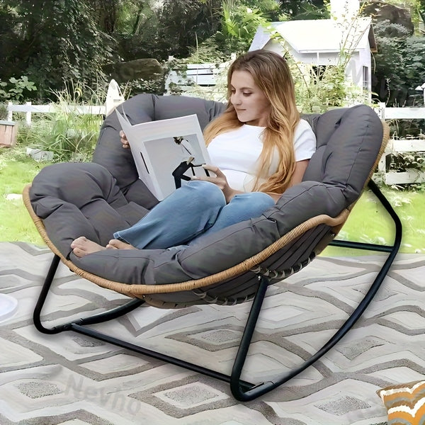 Skin-friendly Comfortable Outdoor Deck Rocker, Royal Papasan Chair