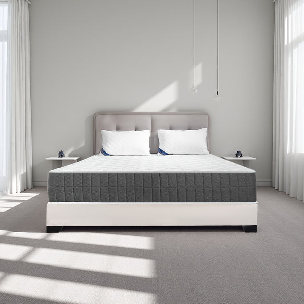 20Cm Medium-Firm Spring Hybrid Double Mattress Featuring Silent Innerspring And Pocket Springs for Comfortable Sleep, Available in All Sizes - Single/Small Double/Double, Mattress Delivered in a Box