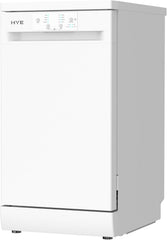 HYE Slimline Dishwasher, 45Cm Small Dishwasher, Freestanding Dish Washer with a White Finish, Compact under Counter Design, 9 Place Settings, 29-Minute Quick Wash, 4 Programs [2025]