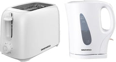Daewoo Essentials 1.7L Fast Boil Electric Kettle – White Plastic Cordless Jug with Auto Shut-Off & Boil-Dry Protection, Compact, Easy to Use & Clean