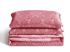 3 Piece Velvet Quilted Bedspread Set Jacquard Damask Bed Cover with Pillow Shams | Luxury Soft Polyester Bedspread for Double King Super King Beds | Modern Elegant Bedroom Bedding Set