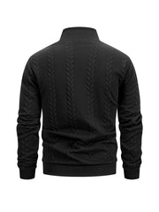 Men'S Fashion Sweatshirt 3pcs Set, Men'S Stand-Up Collar Long Sleeve Sweater And Top, Autumn Winter Skin-Friendly Comfortable Soft Round Neck Casual Sweatshirt, Fashionable Trendy Regular Versatile Top, Ribbed Cuff Design