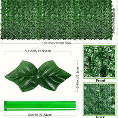 1 Roll Extra Long 5m Artificial Ivy Privacy Fence Panel - UV-Resistant Plastic Faux Ivy Hedge Screen with 61-70% Light Blocking, Realistic Greenery for Balcony, Garden, Patio & Outdoor Decor, Privacy Fence Panels for Outside, Natural Appearance, Highquali