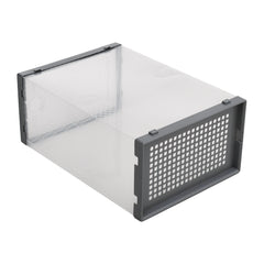 Pack of 12 Stackable Shoe Boxes Shoe Storage Organisers, Sturdy & Durable, Space Saving, Shoe Organizer Containers with Lids for Women/Men, Ideal for Entryway, Closet, Living Room, Bedroom, Office, Dorm, Fit Up To UK Size 9.5, 23x33x14cm