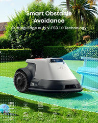 Eufy E15 Robot Lawnmower, No Boundary Wire, No RTK, No Signal Problems, Hands-Free Auto-Mapping, for Gardens up to 800 M², Truevision Technology, Precise Edge Trimming, Accurate Obstacle Avoidance