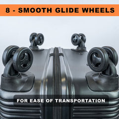 Superdry 3 Piece Hardside Luggage Set in Black