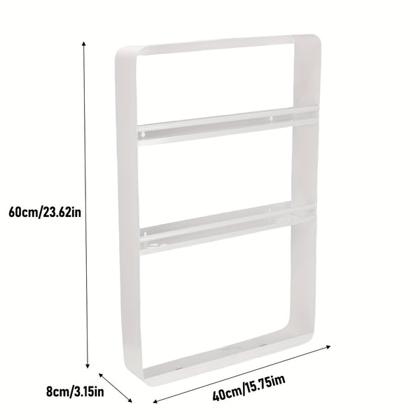 1 Model 2/3/4-Tier Heavy-Duty Carbon Steel Wall Shelf - Space-Saving Adhesive/Screw-Mountable (No Drilling) Multi-Purpose Storage Rack for Kitchen & Bathroom - Heavy Duty Shelving Unit, Easy Assembly, for renter-Friendly, Black/White Options, Utility