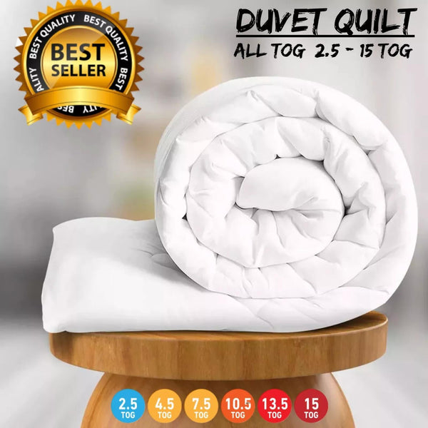ELAFY All Seasons Duvet – Corvin Material, 4.5 | 10.5 | 13.5 | 15 Tog – Lightweight Summer to Extra Warm Winter Quilt