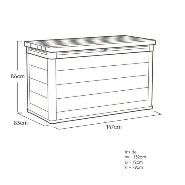 Keter Ashwood Signature 870 Litre (230 Gallon) Outdoor Storage Deck Box