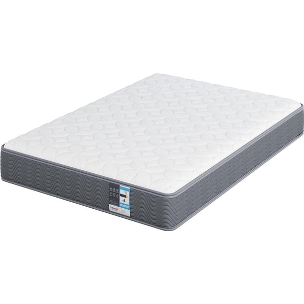 Costoffs Single/Double Bed Mattress Medium Firm Pocket Coil Spring Mattress, Vacuum Packed, Fabric Encased Coil, Bedroom Furniture, 90x190cm/130x190cm, Grey/White