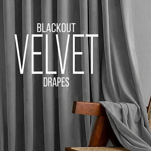 2pc Luxury Velvet Curtain Panels with Free Matching Velvet Cushion Cover – Thermal Insulated Grommet Top Drapes, Energy Saving Curtain Panels for Bedroom & Living Room Home Decor, Perfect Holiday Gift