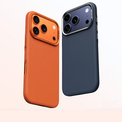Phone Case: New Magnetic Ultra-thin Kevlar Phone Case Compatible with iPhone 17 Pro Max Fine Grid Pattern Anti-drop Lens Protection Protective Cover