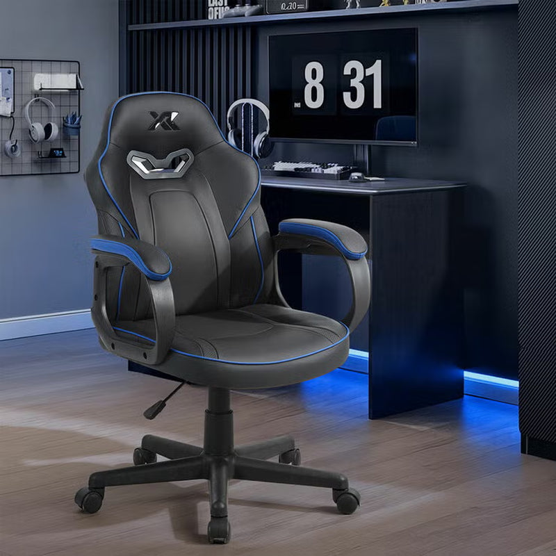 X Rocker Mythos Mid-Back Gaming Chair, Black/Blue