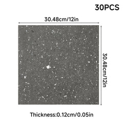 LIFE IDEAS 10/30-Pack Self-Adhesive Vinyl Floor Planks Stickers, Marble Effect Flooring Tiles, 12