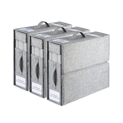 Foldable bed sheet storage box, wardrobe storage box with handle and window, suitable for storing bed sheets, blankets, towels