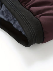 Men's Casual Collar Fashion Coat Men's New Young and Middle-aged Autumn and Winter Plus Velvet Padded Warm -padded Jacket.